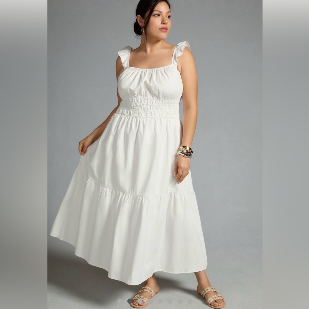 NWT Anthropologie Dress. Moon River Square-Neck A-Line Dress